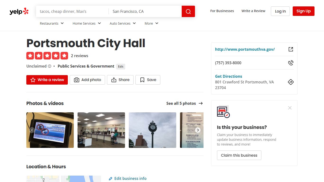 PORTSMOUTH CITY HALL - Public Services & Government - Yelp